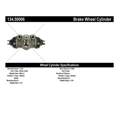 Premium Wheel Cylinder for 2003-2005 Kia (Rio) 134.50006