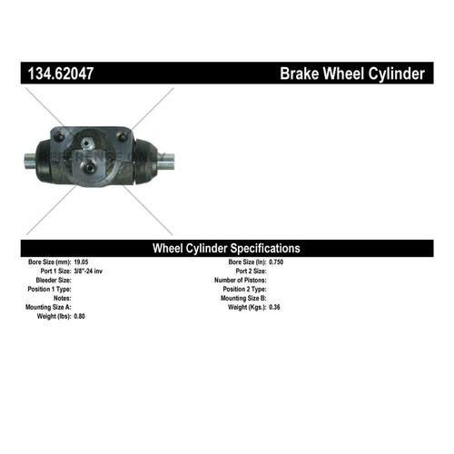 Premium Wheel Cylinder for 1979-1993 Buick/Chevrolet/Oldsmobile (Riviera, LLV, Toronado) 134.62047