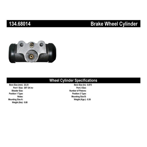 Premium Wheel Cylinder for 1959-1968 International/Studebaker (Scout, Lark, Hawk, 8E5) 134.68014