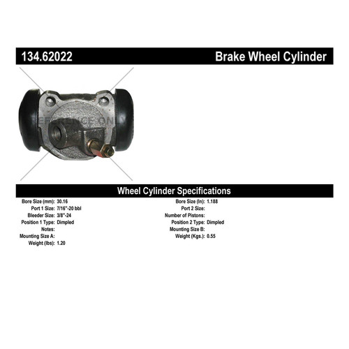 Premium Wheel Cylinder for 1962-1970 Cadillac/Oldsmobile (Calais, DeVille, Eldorado, Fleetwood) 134.62022