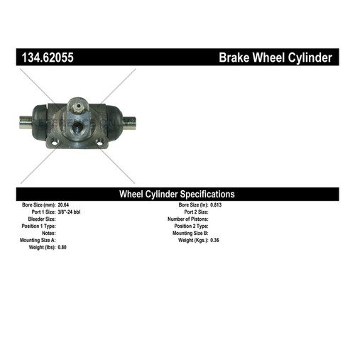 Premium Wheel Cylinder for 1988-1992 Buick/Chevrolet/Oldsmobile (Century, Celebrity, Cutlass Ciera, Cutlass Cruiser) 134.62055