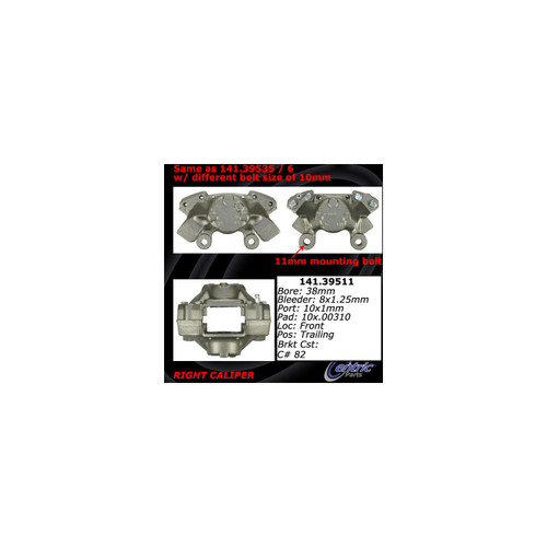 Semi-Loaded Brake Caliper for 1993-2004 Volvo (850, C70, S70, V70) 141.39511