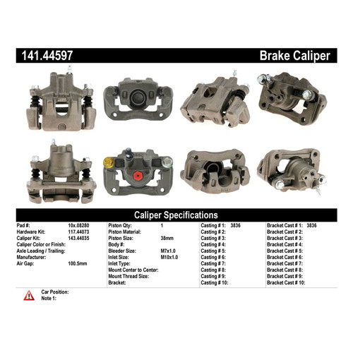 Semi-Loaded Brake Caliper for 2002-2008 Toyota (Camry, Solara, Avalon) 141.44597