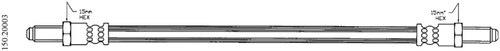 Brake Hose for 1973-1993 Jaguar (Vanden Plas, XJ12, XJ6, XJRS) 150.20003