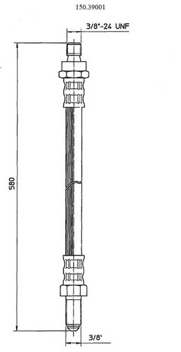 Brake Hose for 1967-1981 Volvo (164, 262, 142, 144) 150.39001