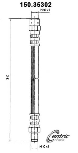 Brake Hose for 1973-2007 Mercedes-Benz/Volvo/Chrysler (230, 280, 190D, 190E) 150.35302
