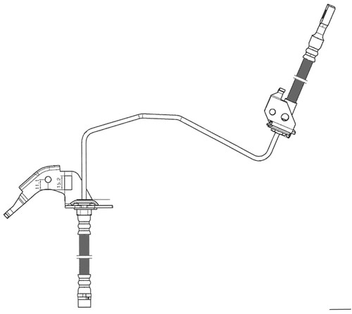 Brake Hose for 2008-2009 Saturn (Astra) 150.62435