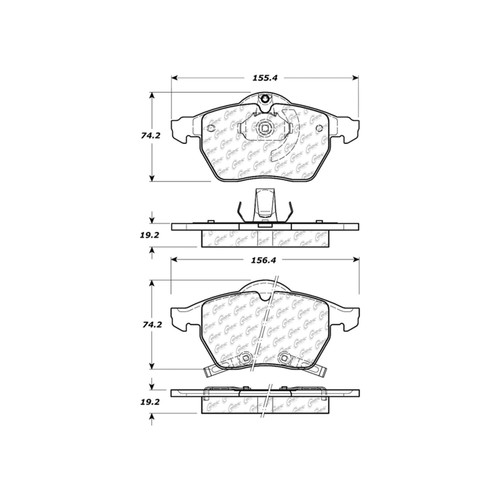 Premium Semi-Metallic Brake Pads with Shims and Hardware for 1997-2010 Saturn/Saab (L100, L200, L300, LW200) 300.08190