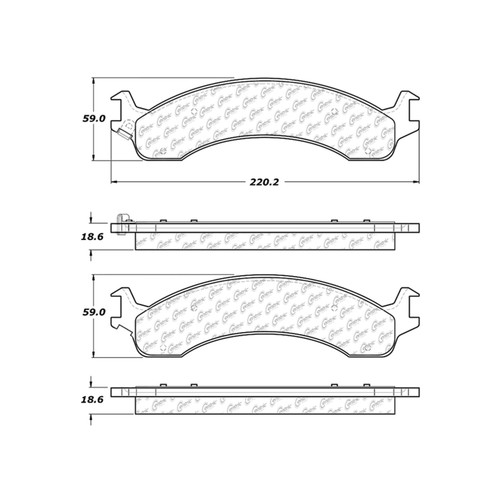Premium Semi-Metallic Brake Pads with Shims and Hardware for 2000-2002 Dodge (Ram 2500, Ram 3500, Ram 4000, Ramcharger) 300.08210