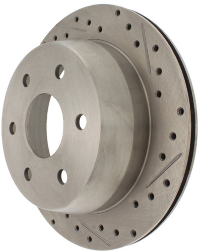 Select Sport Drilled and Slotted Brake Rotor; Rear Left for 1999-2007 Chevrolet/GMC 227.66041L