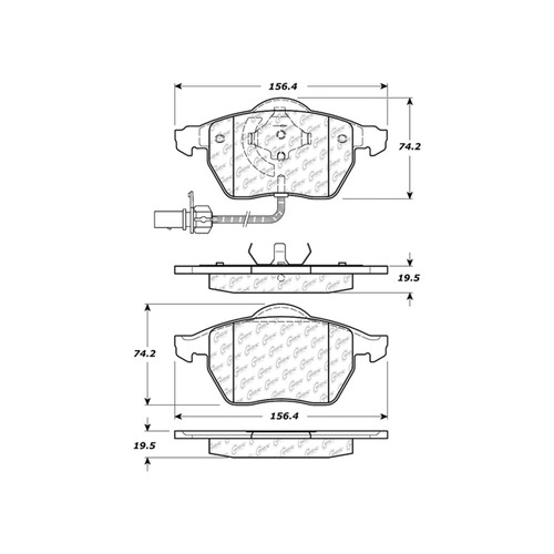 Premium Semi-Metallic Brake Pads with Shims and Hardware for 1998-2011 Audi/Volkswagen/Seat (A6, A6 Quattro, A4, A4 Quattro) 300.08400