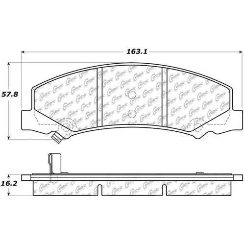 Premium Semi-Metallic Brake Pads with Shims and Hardware for 2006-2016 Chevrolet/Cadillac/Buick (Impala, DTS, Monte Carlo, Lucerne)