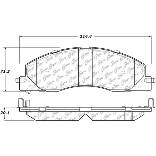 Premium Semi-Metallic Brake Pads with Shims and Hardware for 2009-2018 Dodge/Ram (Ram 2500, Ram 3500, 2500, 3500) 300.13990