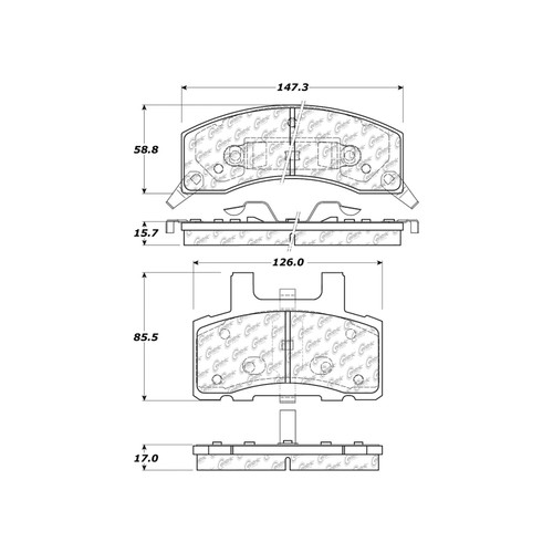 Premium Ceramic Brake Pads with Shims and Hardware for 1988-2002 Dodge/Chevrolet/GMC (Ram 2500, C1500 Suburban, C2500, C2500 Suburban)