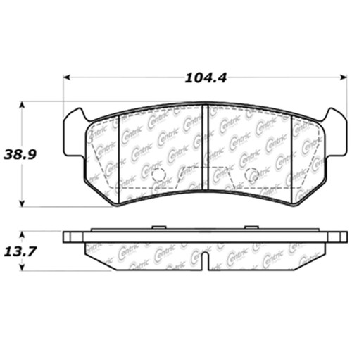 Premium Semi-Metallic Brake Pads with Shims and Hardware for 2004-2007 Suzuki/Chevrolet (Forenza, Reno, Optra) 300.10360
