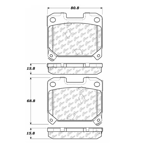 Premium Ceramic Brake Pads with Shims and Hardware for 1991-1998 Toyota (4Runner, T100) 301.06110