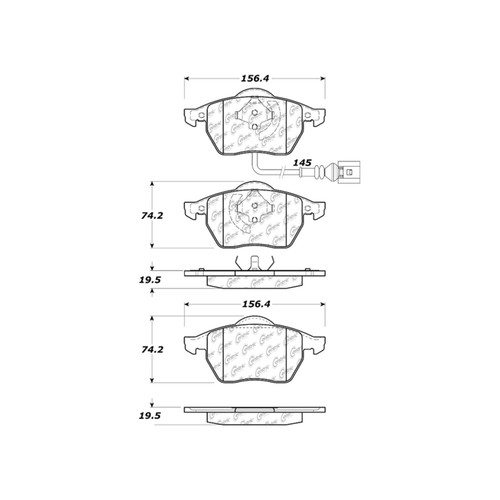Premium Ceramic Brake Pads with Shims and Hardware for 1998-2010 Volkswagen/Audi/Seat (Beetle, Golf, Jetta, TT) 301.06871