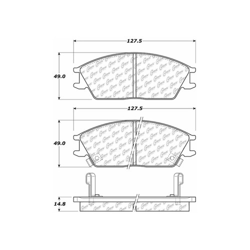 Premium Ceramic Brake Pads with Shims and Hardware for 1987-2006 Hyundai/Mitsubishi/Dodge (Scoupe, Excel, Accent, Precis) 301.04400