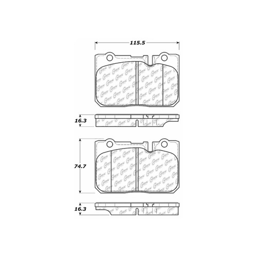 Premium Ceramic Brake Pads with Shims and Hardware for 1995-2000 Lexus (LS400) 301.06650