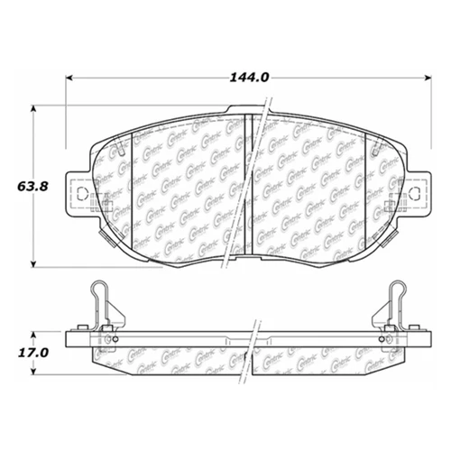 Premium Ceramic Brake Pads with Shims and Hardware for 1993-2010 Lexus/Toyota (GS300, GS400, GS430, IS300) 301.06190