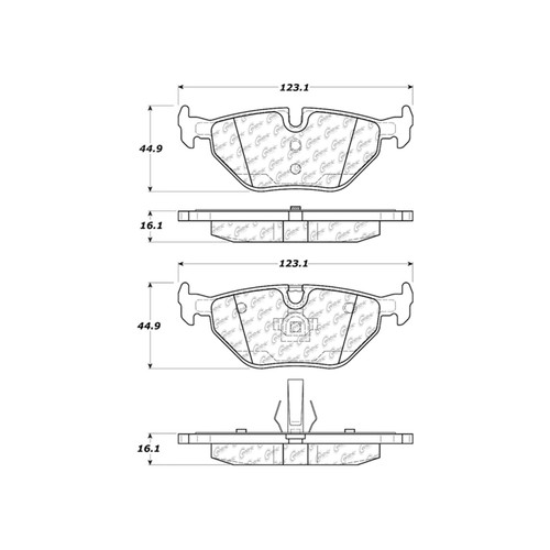 Premium Ceramic Brake Pads with Shims and Hardware for 1992-2008 BMW (318i, 318is, 318ti, 323Ci) 301.06920