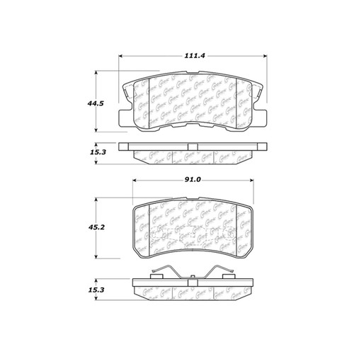 Premium Ceramic Brake Pads with Shims and Hardware for 2000-2017 Mitsubishi/Chrysler/Dodge (Montero, Endeavor, Sebring, Outlander) 301.08680