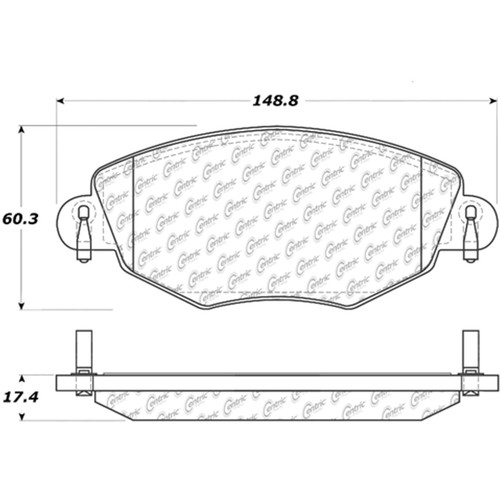 Premium Ceramic Brake Pads with Shims for 2001-2008 Jaguar/Ford (X-Type, Mondeo) 301.09100