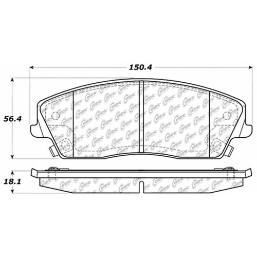 Premium Ceramic Brake Pads with Shims and Hardware for 2005-2022 Dodge/Chrysler (Magnum, 300, Charger, Challenger) 301.10560