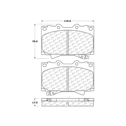 Premium Ceramic Brake Pads with Shims and Hardware for 1998-2007 Lexus/Toyota (LX470, Land Cruiser) 301.07720