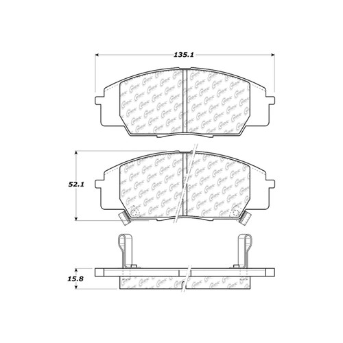 Premium Ceramic Brake Pads with Shims and Hardware for 2000-2011 Acura/Honda (RSX, S2000, Civic, CSX) 301.08290