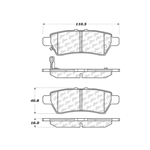 Premium Ceramic Brake Pads with Shims and Hardware for 2004-2012 Nissan (Pathfinder) 301.11010
