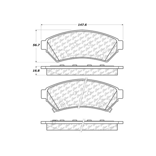 Premium Ceramic Brake Pads with Shims and Hardware for 2004-2017 Pontiac/Buick/Chevrolet (Grand Prix, Terraza, LaCrosse, Uplander) 301.10750