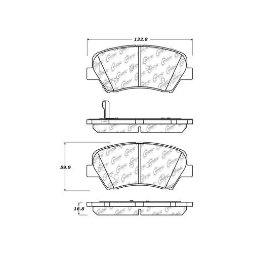 Premium Ceramic Brake Pads with Shims and Hardware for 2012-2016 Hyundai/Kia (Veloster, Forte, Forte Koup, Elantra GT) 301.15431