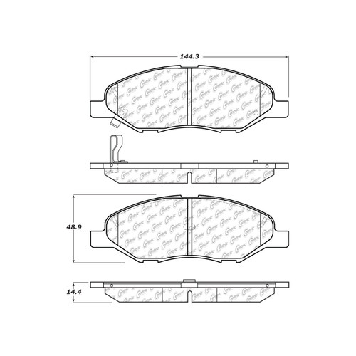 Premium Ceramic Brake Pads with Shims and Hardware for 2007-2017 Nissan (Versa, Tiida) 301.13450