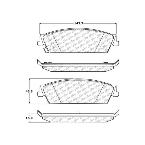 Premium Ceramic Brake Pads with Shims and Hardware for 2007-2014 Cadillac/Chevrolet/GMC (Escalade, Tahoe, Yukon, Avalanche) 301.11940