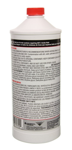Brake Fluid DOT 3 FC134281 - back view