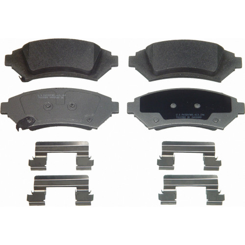 ThermoQuiet Front Disc Brake Pad Set Semi-Metallic MX818 - angled view