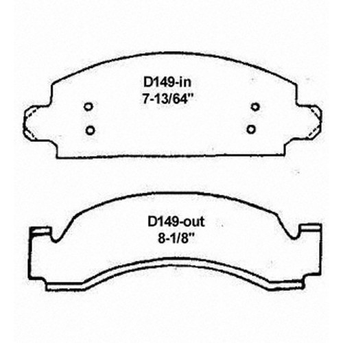 SevereDuty Front; Rear Disc Brake Pad Set SX149 - diagram