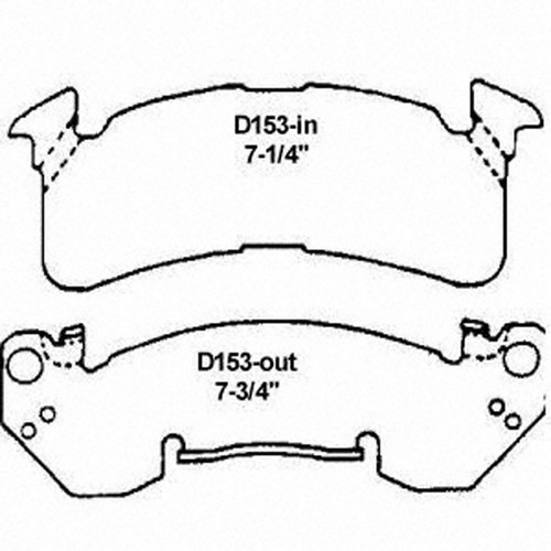 SevereDuty Front Disc Brake Pad Set SX153 - diagram