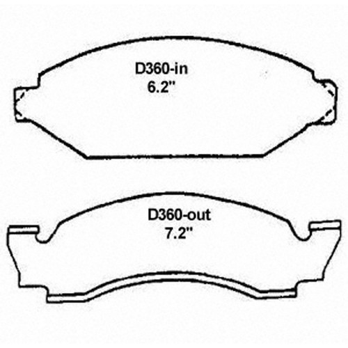 SevereDuty Front Disc Brake Pad Set SX360 - diagram