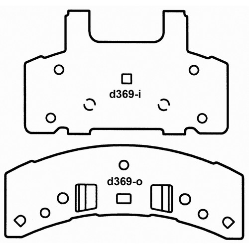 SevereDuty Front Disc Brake Pad Set SX369 - diagram