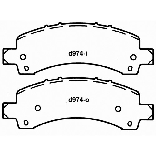 SevereDuty Rear Disc Brake Pad Set SX974 - diagram