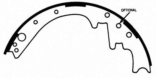 Drum Brake Shoe Z336 - diagram