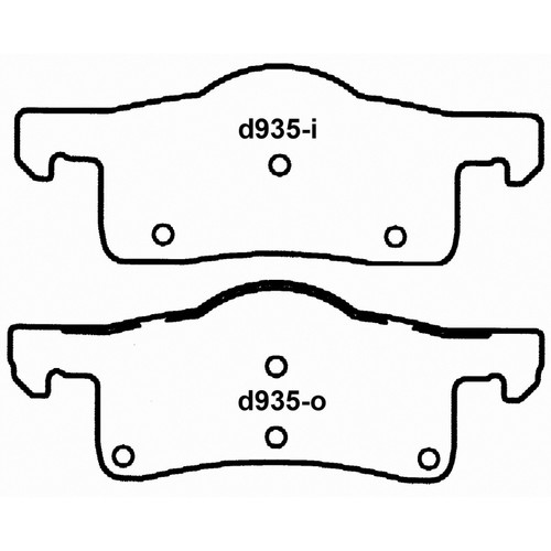 SevereDuty Rear Disc Brake Pad Set SX935 - diagram