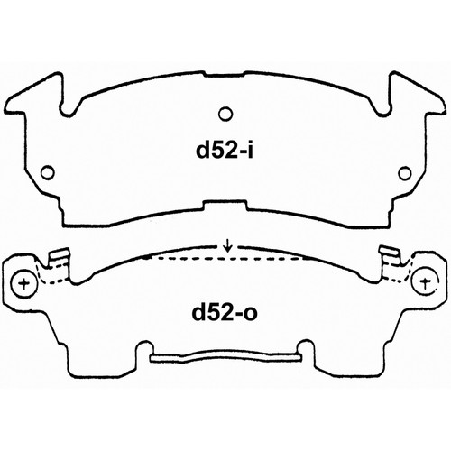 SevereDuty Front; Rear Disc Brake Pad Set SX52 - diagram