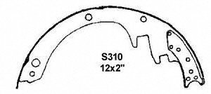 Drum Brake Shoe Z310 - diagram