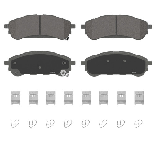 QuickStop Rear Disc Brake Pad Set Ceramic ZD2208 - angled view