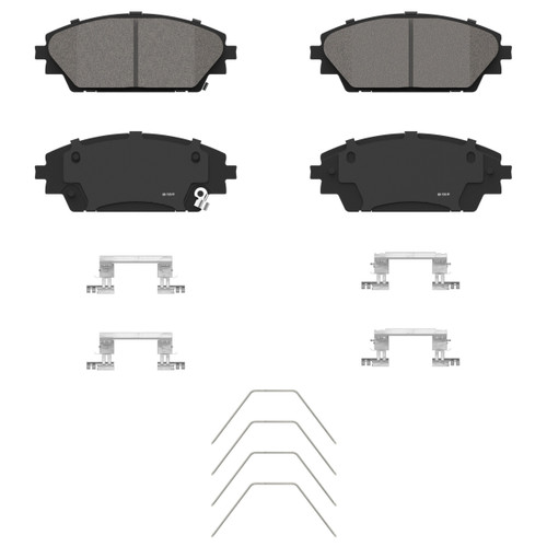 QuickStop Front Disc Brake Pad Set Ceramic ZD2275 - angled view