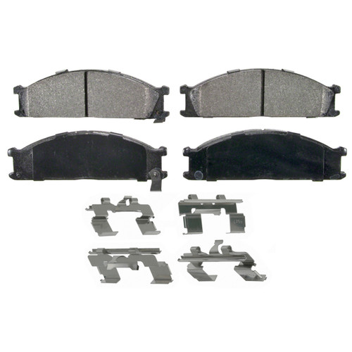 QuickStop Front Disc Brake Pad Set Semi-Metallic ZX333 - top view