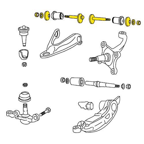 Front Upper; Front Lower; Rear Upper Alignment Caster / Camber Kit K8243A - alternate view